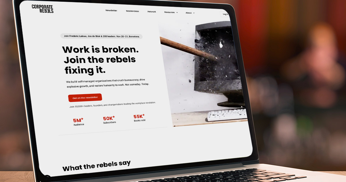 Sivusi tärkein viesti on tylsä. Siksi kävijät lähtevät. Korjataan se 3 rebels