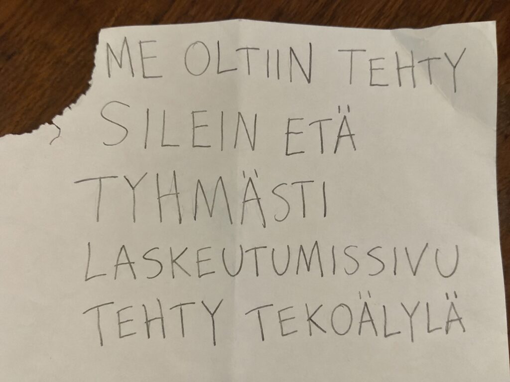 ai laskeutumissivu tehty tyhmasti