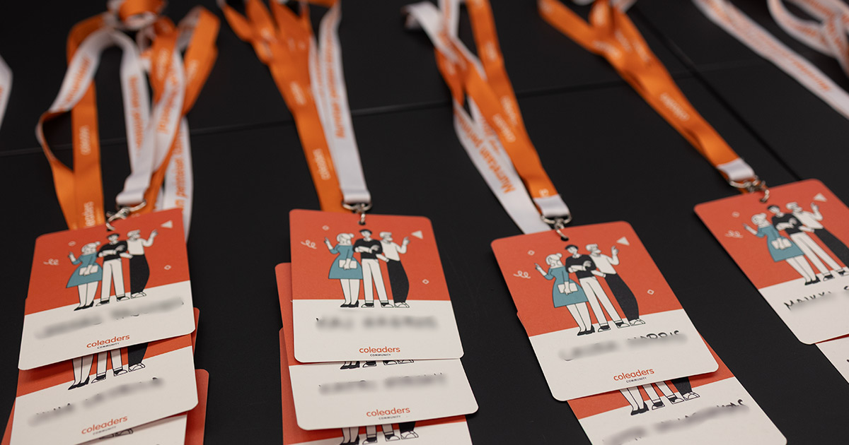 Case: Coleaders 2 First CoLeaders identity applied to event badges